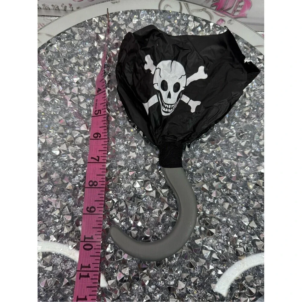 Pirate Skull Hook glove costume cosplay Black and Gray